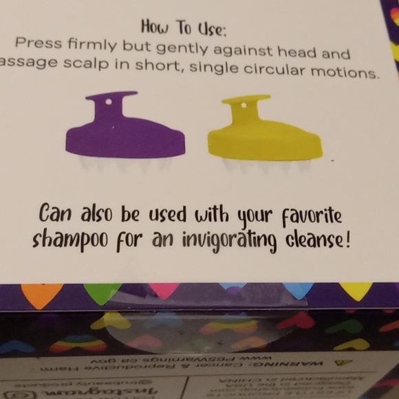 PEACE*LOVE*PRIDE- 2PK Scalp Massages (Purple/Yellow) - Picture 4 of 6
